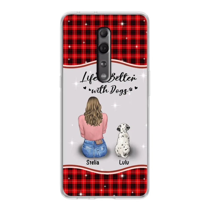 Personalized Dog Mom Phone Case - Up to 5 Dogs -Gift Idea For Dog Owners - Life Is Better With Dogs - Case For Oppo/Xiaomi/Huawei