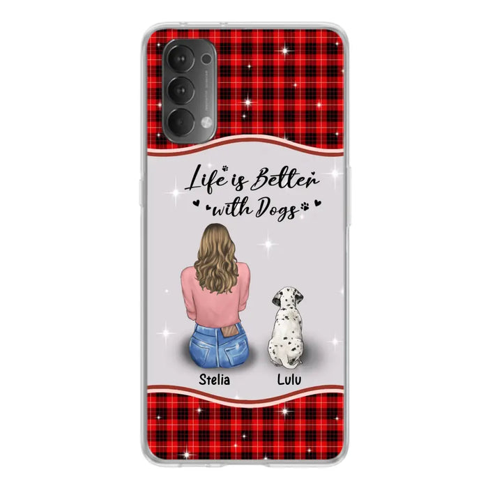 Personalized Dog Mom Phone Case - Up to 5 Dogs -Gift Idea For Dog Owners - Life Is Better With Dogs - Case For Oppo/Xiaomi/Huawei