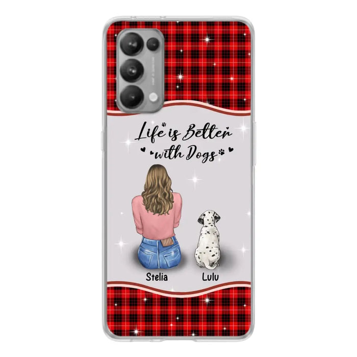 Personalized Dog Mom Phone Case - Up to 5 Dogs -Gift Idea For Dog Owners - Life Is Better With Dogs - Case For Oppo/Xiaomi/Huawei