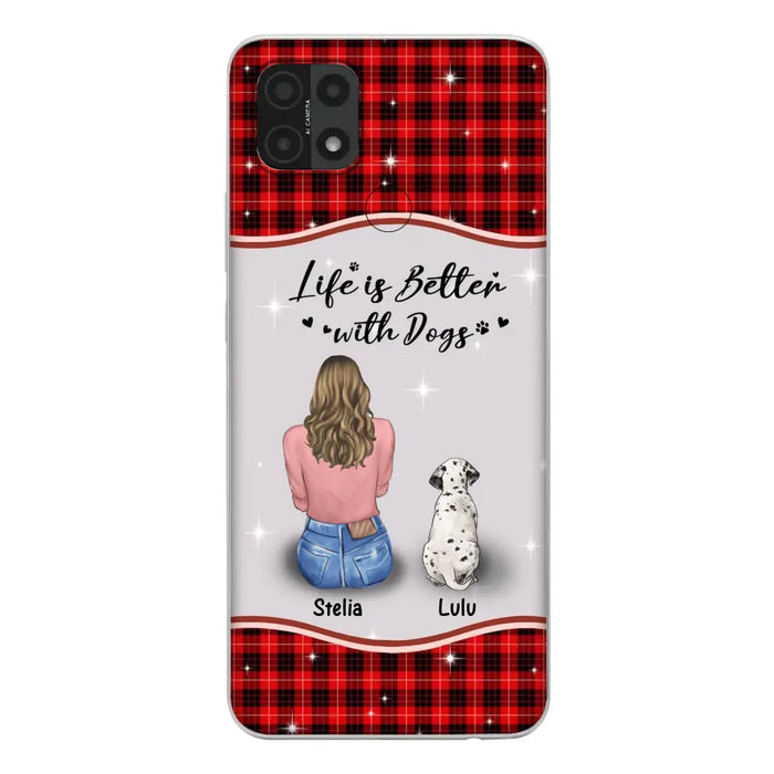 Personalized Dog Mom Phone Case - Up to 5 Dogs -Gift Idea For Dog Owners - Life Is Better With Dogs - Case For Oppo/Xiaomi/Huawei