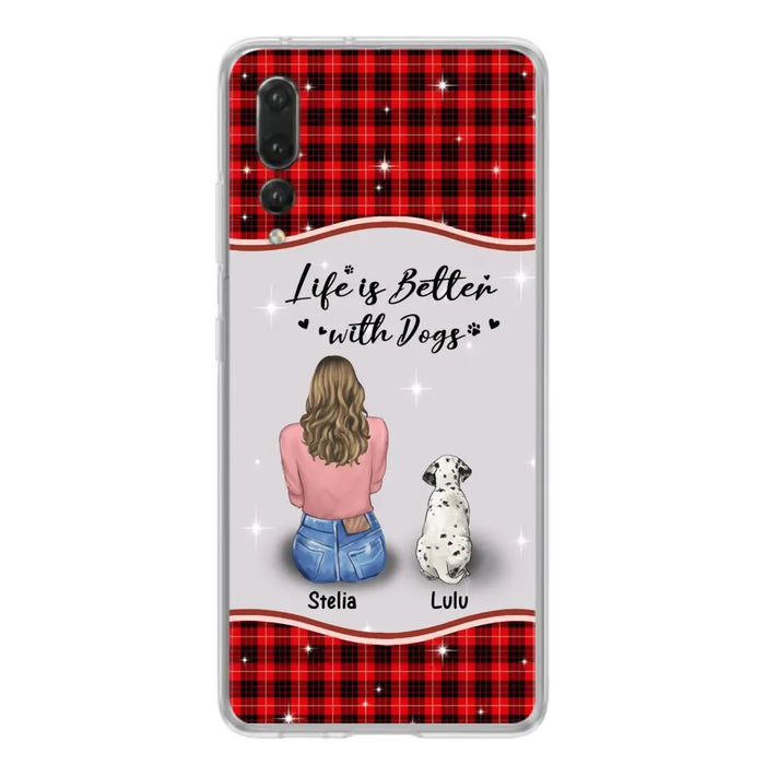 Personalized Dog Mom Phone Case - Up to 5 Dogs -Gift Idea For Dog Owners - Life Is Better With Dogs - Case For Oppo/Xiaomi/Huawei
