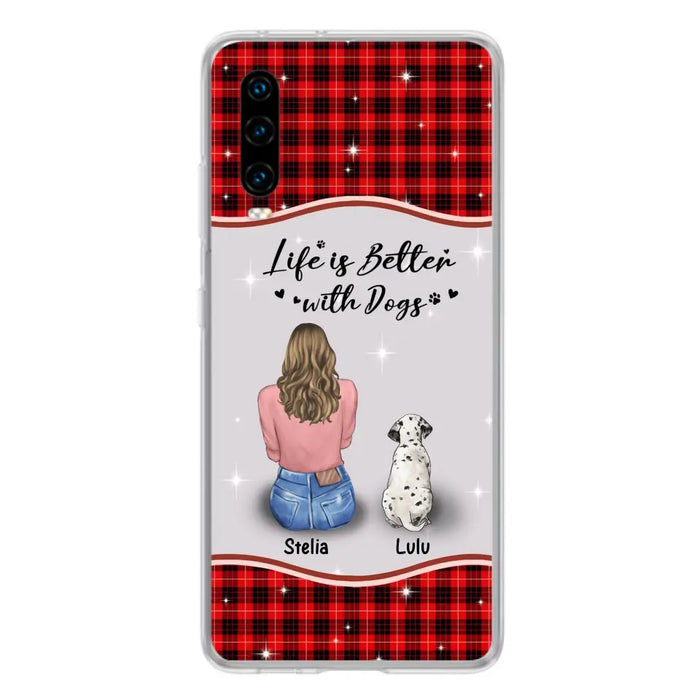 Personalized Dog Mom Phone Case - Up to 5 Dogs -Gift Idea For Dog Owners - Life Is Better With Dogs - Case For Oppo/Xiaomi/Huawei