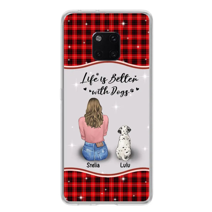 Personalized Dog Mom Phone Case - Up to 5 Dogs -Gift Idea For Dog Owners - Life Is Better With Dogs - Case For Oppo/Xiaomi/Huawei
