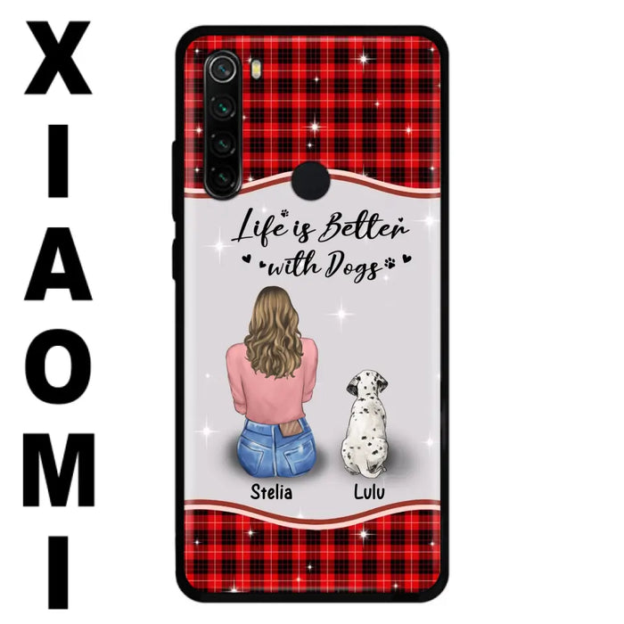 Personalized Dog Mom Phone Case - Up to 5 Dogs -Gift Idea For Dog Owners - Life Is Better With Dogs - Case For Oppo/Xiaomi/Huawei
