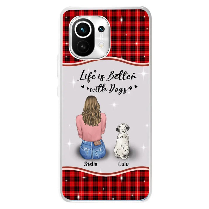 Personalized Dog Mom Phone Case - Up to 5 Dogs -Gift Idea For Dog Owners - Life Is Better With Dogs - Case For Oppo/Xiaomi/Huawei