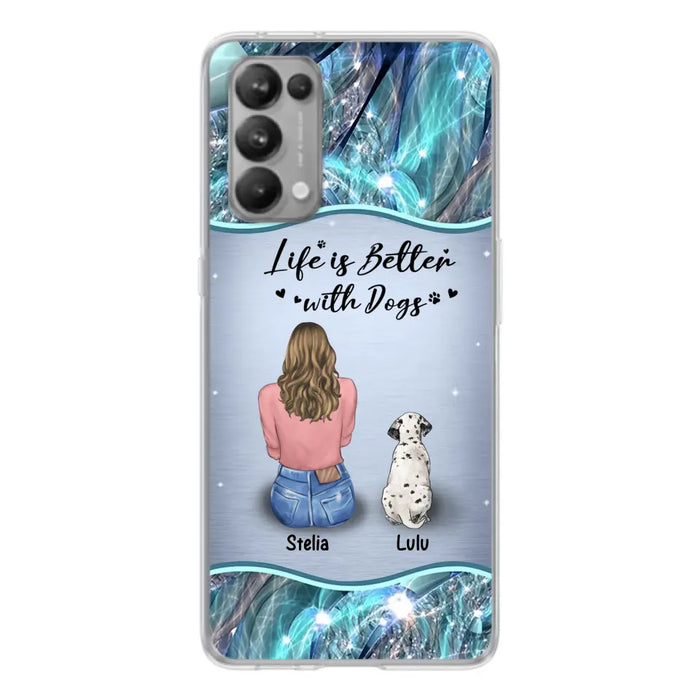 Personalized Dog Mom Phone Case - Up to 4 Dogs -Gift Idea For Dog Owners - Life Is Better With Dogs - Case For Oppo/Xiaomi/Huawei