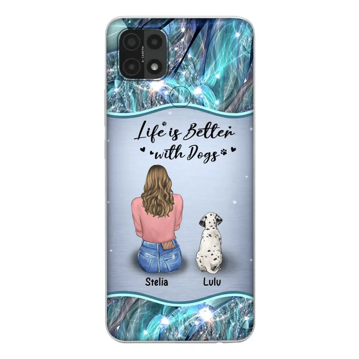 Personalized Dog Mom Phone Case - Up to 4 Dogs -Gift Idea For Dog Owners - Life Is Better With Dogs - Case For Oppo/Xiaomi/Huawei