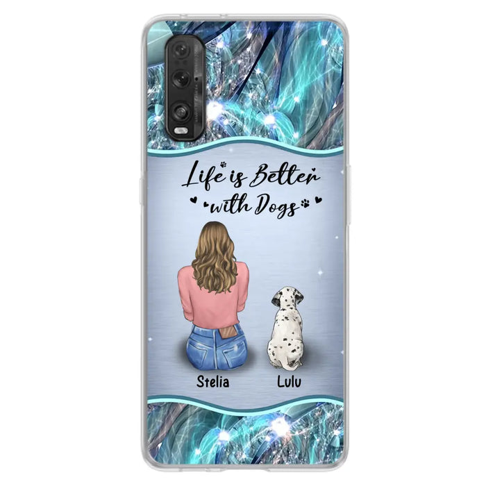 Personalized Dog Mom Phone Case - Up to 4 Dogs -Gift Idea For Dog Owners - Life Is Better With Dogs - Case For Oppo/Xiaomi/Huawei