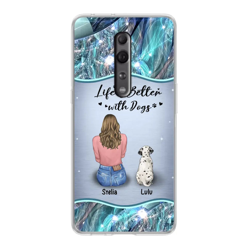 Personalized Dog Mom Phone Case - Up to 4 Dogs -Gift Idea For Dog Owners - Life Is Better With Dogs - Case For Oppo/Xiaomi/Huawei