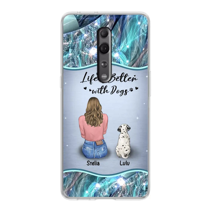Personalized Dog Mom Phone Case - Up to 4 Dogs -Gift Idea For Dog Owners - Life Is Better With Dogs - Case For Oppo/Xiaomi/Huawei