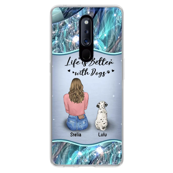 Personalized Dog Mom Phone Case - Up to 4 Dogs -Gift Idea For Dog Owners - Life Is Better With Dogs - Case For Oppo/Xiaomi/Huawei