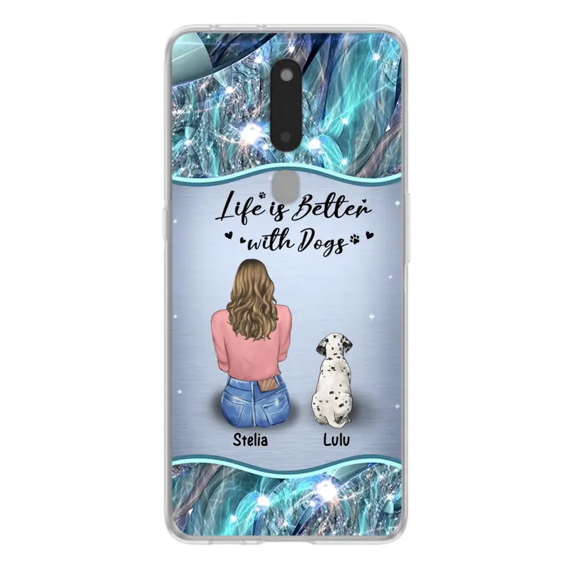Personalized Dog Mom Phone Case - Up to 4 Dogs -Gift Idea For Dog Owners - Life Is Better With Dogs - Case For Oppo/Xiaomi/Huawei