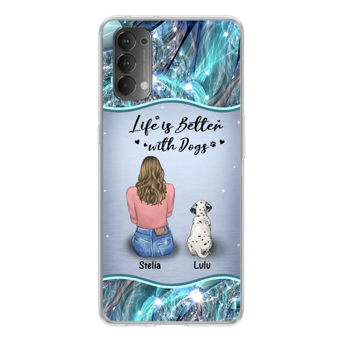 Personalized Dog Mom Phone Case - Up to 4 Dogs -Gift Idea For Dog Owners - Life Is Better With Dogs - Case For Oppo/Xiaomi/Huawei