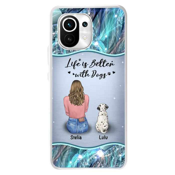Personalized Dog Mom Phone Case - Up to 4 Dogs -Gift Idea For Dog Owners - Life Is Better With Dogs - Case For Oppo/Xiaomi/Huawei
