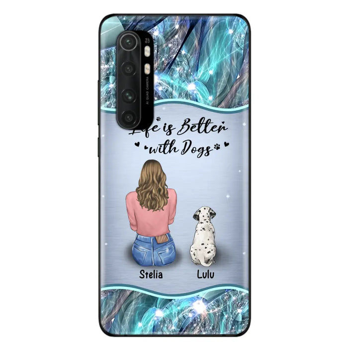 Personalized Dog Mom Phone Case - Up to 4 Dogs -Gift Idea For Dog Owners - Life Is Better With Dogs - Case For Oppo/Xiaomi/Huawei