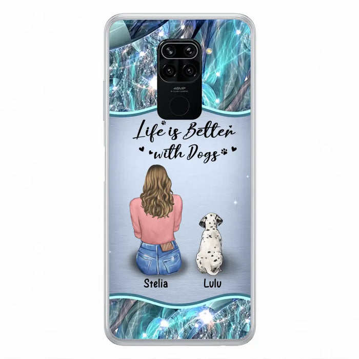 Personalized Dog Mom Phone Case - Up to 4 Dogs -Gift Idea For Dog Owners - Life Is Better With Dogs - Case For Oppo/Xiaomi/Huawei