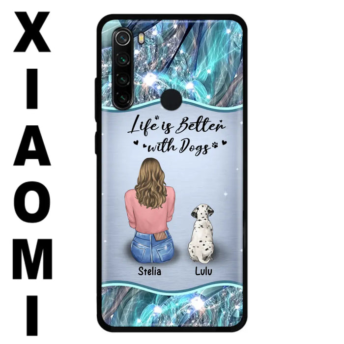 Personalized Dog Mom Phone Case - Up to 4 Dogs -Gift Idea For Dog Owners - Life Is Better With Dogs - Case For Oppo/Xiaomi/Huawei