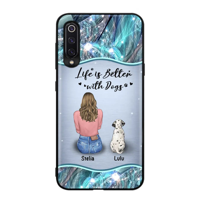 Personalized Dog Mom Phone Case - Up to 4 Dogs -Gift Idea For Dog Owners - Life Is Better With Dogs - Case For Oppo/Xiaomi/Huawei