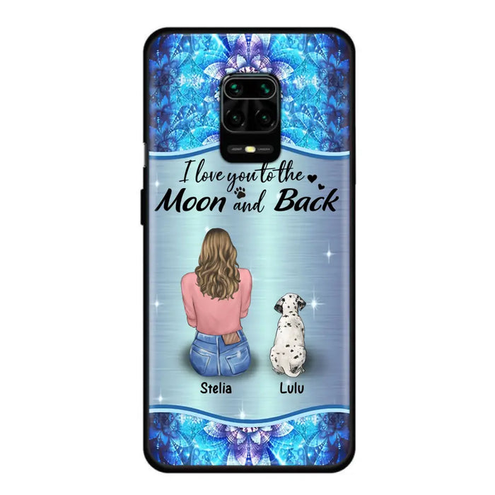 Personalized Dog Mom Phone Case - Up to 4 Dogs -Gift Idea For Dog Owners - I Love You To The Moon And Back - Case For Oppo/Xiaomi/Huawei