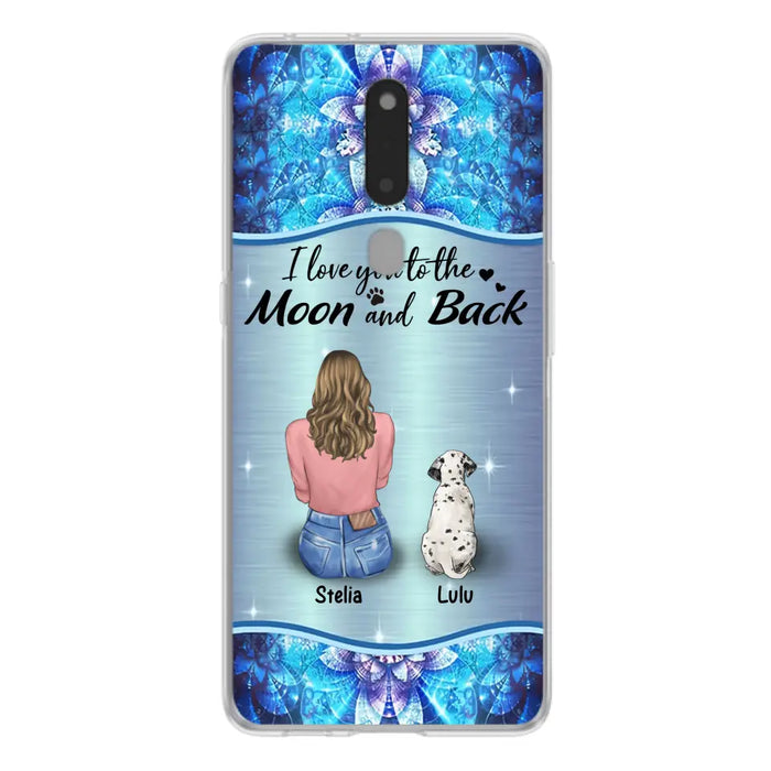 Personalized Dog Mom Phone Case - Up to 4 Dogs -Gift Idea For Dog Owners - I Love You To The Moon And Back - Case For Oppo/Xiaomi/Huawei