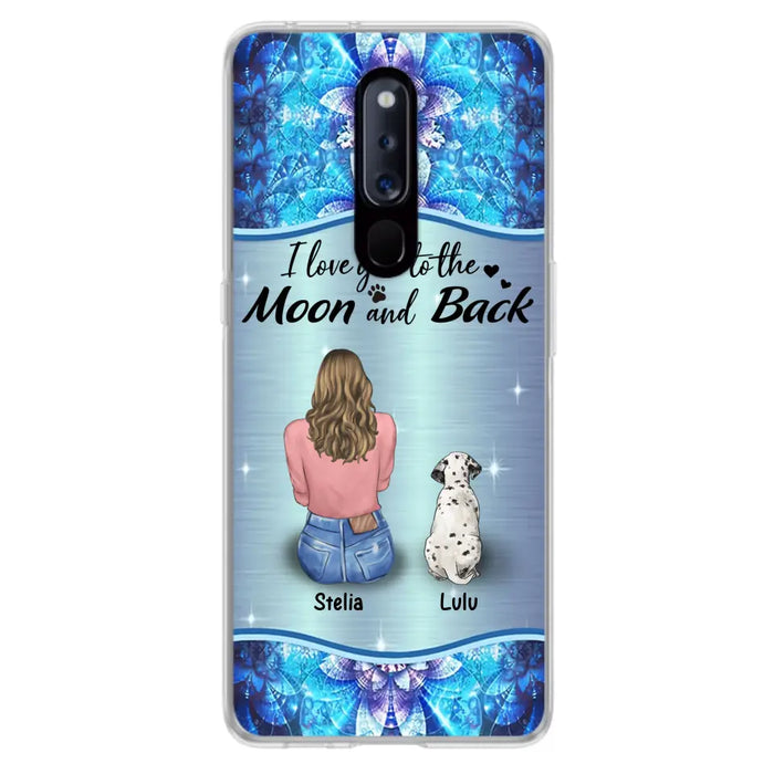 Personalized Dog Mom Phone Case - Up to 4 Dogs -Gift Idea For Dog Owners - I Love You To The Moon And Back - Case For Oppo/Xiaomi/Huawei