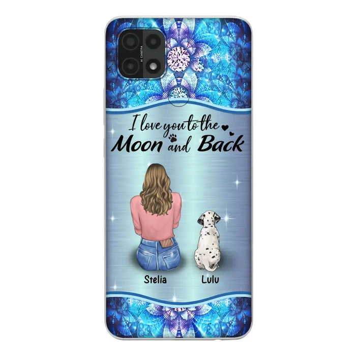 Personalized Dog Mom Phone Case - Up to 4 Dogs -Gift Idea For Dog Owners - I Love You To The Moon And Back - Case For Oppo/Xiaomi/Huawei