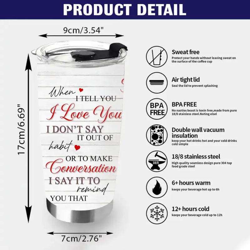 Personalized Christmas Couple Tumbler - Christmas Gift Idea For Couple/Husband/Wife - You Are The Best Thing That Ever Happened To Me