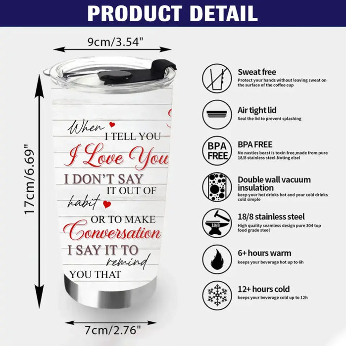 Personalized Christmas Couple Tumbler - Christmas Gift Idea For Couple/Husband/Wife - You Are The Best Thing That Ever Happened To Me