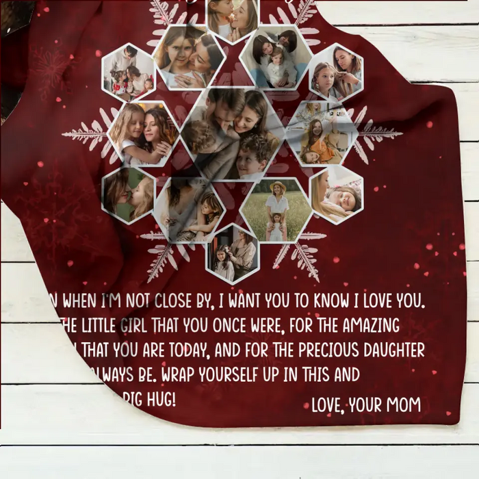 Personalized To My Daughter Photo Quilt/Fleece Throw Blanket - Gift Idea For Daughter - Upload Photo - Consider It A Big Hug