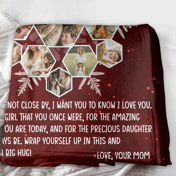 Personalized To My Daughter Photo Quilt/Fleece Throw Blanket - Gift Idea For Daughter - Upload Photo - Consider It A Big Hug