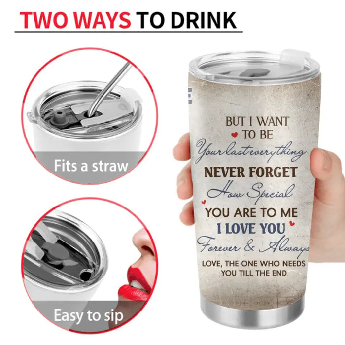 Personalized Old Couple Tumbler - Christmas Gift Idea For Couple/Husband/Wife - To My Wife