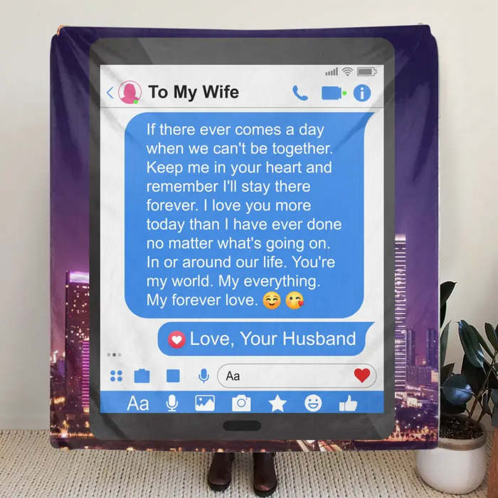 Personalized To My Wife Fleece Throw Blanket & Quilt - Gift Idea For Wife - You're My World
