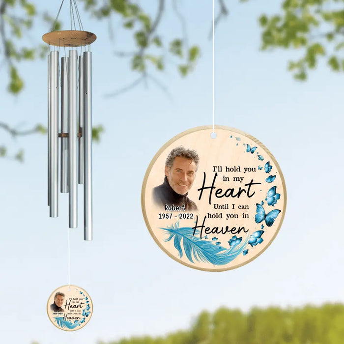 Personalized Memorial Photo Wind Chime - Memorial Gift - I'll hold you in my heart