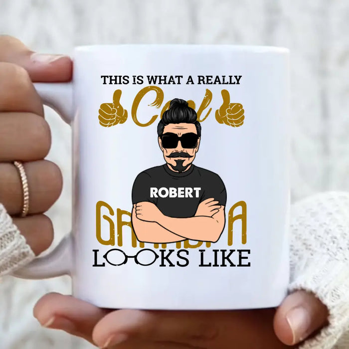 Personalized Cool Grandpa Mug - Gift Idea For Grandpa - This Is What A Really Grandpa Looks Like