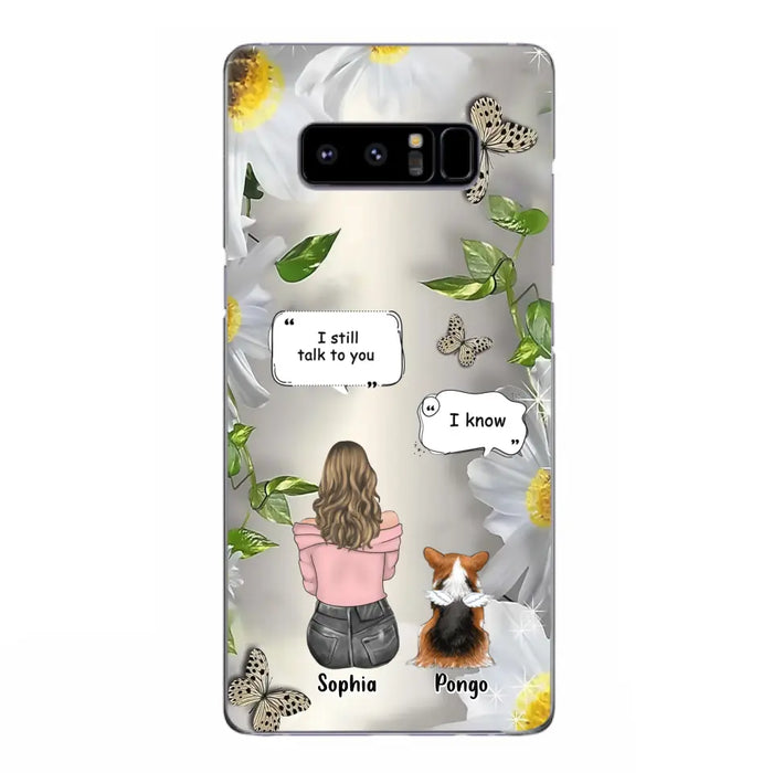 Personalized Memorial Dog Mom Phone Case - Up to 4 Dogs - Gift Idea for Dog Lovers/Owners  - I Still Talk To You - Case For iPhone/Samsung