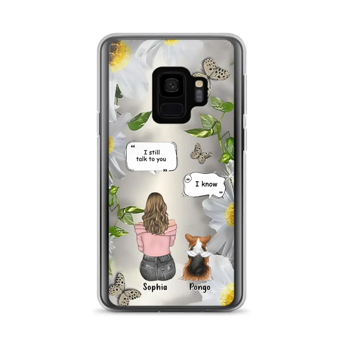 Personalized Memorial Dog Mom Phone Case - Up to 4 Dogs - Gift Idea for Dog Lovers/Owners  - I Still Talk To You - Case For iPhone/Samsung