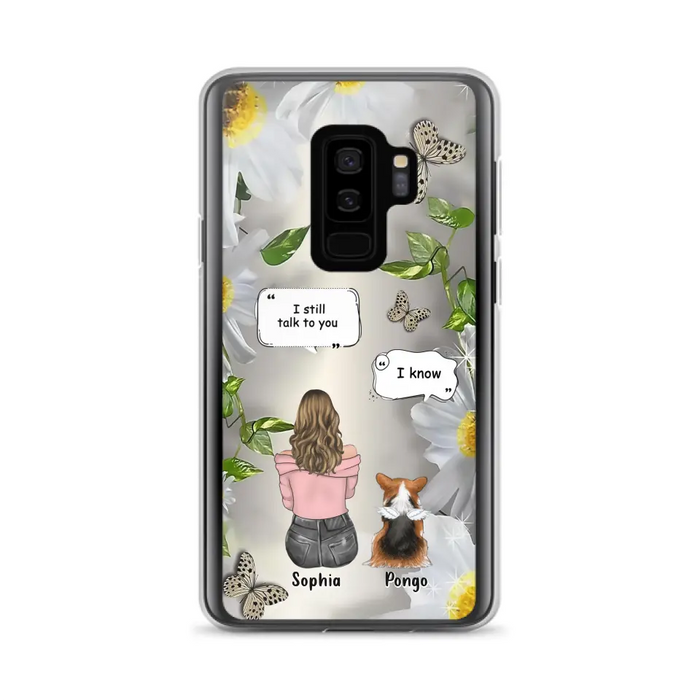 Personalized Memorial Dog Mom Phone Case - Up to 4 Dogs - Gift Idea for Dog Lovers/Owners  - I Still Talk To You - Case For iPhone/Samsung