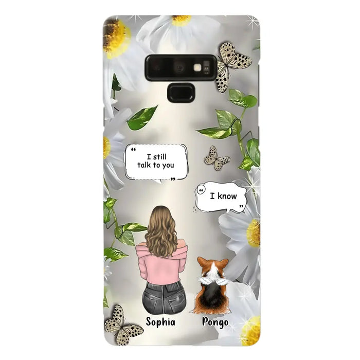 Personalized Memorial Dog Mom Phone Case - Up to 4 Dogs - Gift Idea for Dog Lovers/Owners  - I Still Talk To You - Case For iPhone/Samsung
