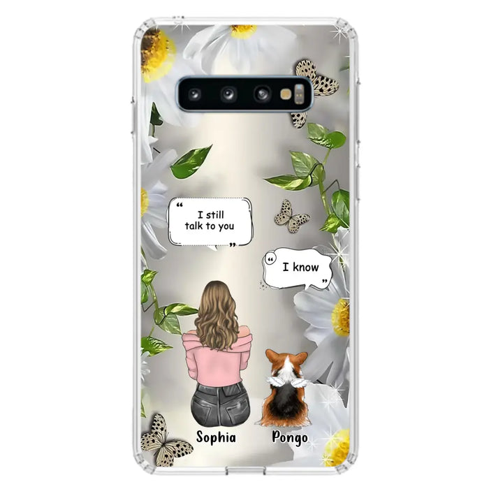 Personalized Memorial Dog Mom Phone Case - Up to 4 Dogs - Gift Idea for Dog Lovers/Owners  - I Still Talk To You - Case For iPhone/Samsung