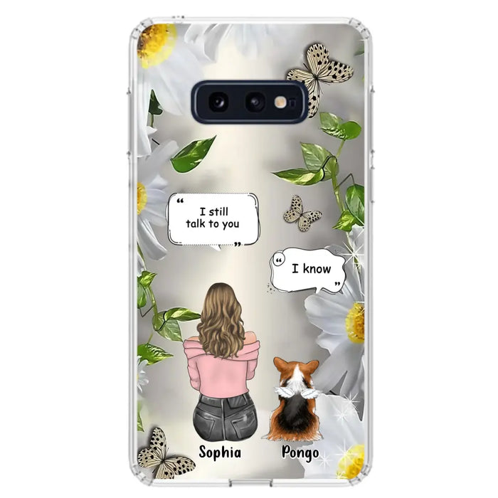 Personalized Memorial Dog Mom Phone Case - Up to 4 Dogs - Gift Idea for Dog Lovers/Owners  - I Still Talk To You - Case For iPhone/Samsung