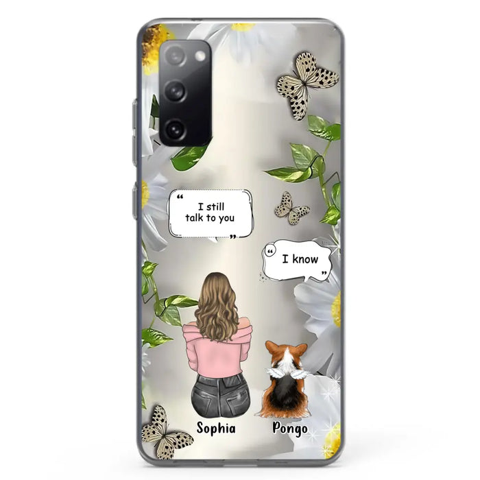 Personalized Memorial Dog Mom Phone Case - Up to 4 Dogs - Gift Idea for Dog Lovers/Owners  - I Still Talk To You - Case For iPhone/Samsung