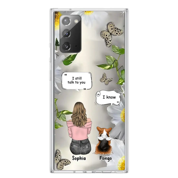 Personalized Memorial Dog Mom Phone Case - Up to 4 Dogs - Gift Idea for Dog Lovers/Owners  - I Still Talk To You - Case For iPhone/Samsung