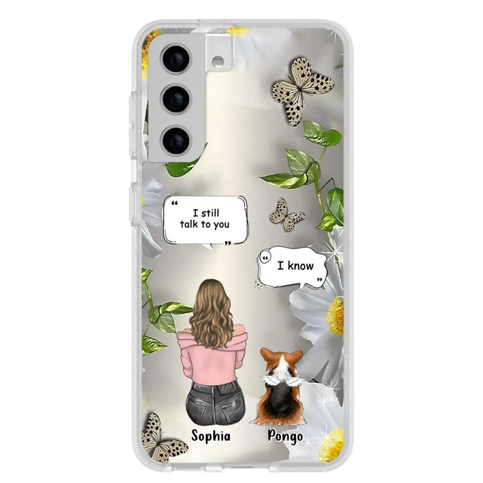 Personalized Memorial Dog Mom Phone Case - Up to 4 Dogs - Gift Idea for Dog Lovers/Owners  - I Still Talk To You - Case For iPhone/Samsung
