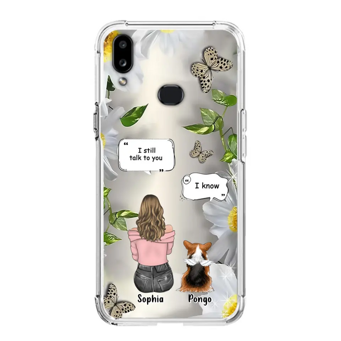 Personalized Memorial Dog Mom Phone Case - Up to 4 Dogs - Gift Idea for Dog Lovers/Owners  - I Still Talk To You - Case For iPhone/Samsung