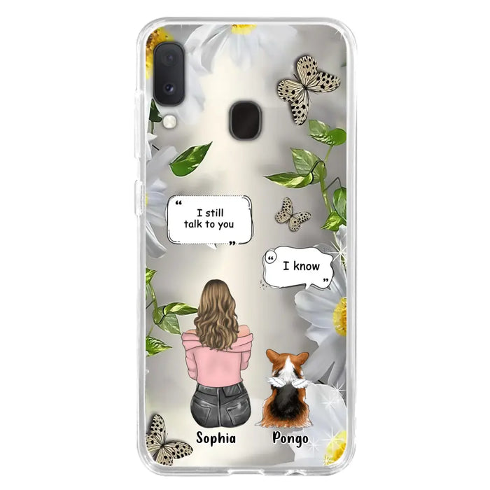 Personalized Memorial Dog Mom Phone Case - Up to 4 Dogs - Gift Idea for Dog Lovers/Owners  - I Still Talk To You - Case For iPhone/Samsung