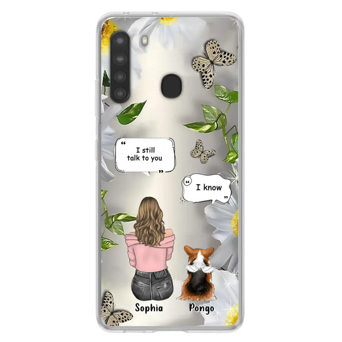 Personalized Memorial Dog Mom Phone Case - Up to 4 Dogs - Gift Idea for Dog Lovers/Owners  - I Still Talk To You - Case For iPhone/Samsung