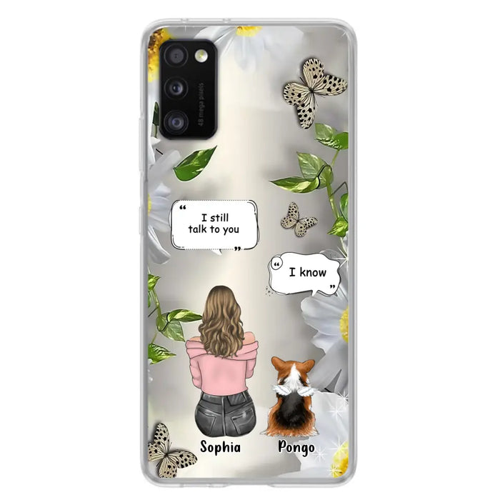 Personalized Memorial Dog Mom Phone Case - Up to 4 Dogs - Gift Idea for Dog Lovers/Owners  - I Still Talk To You - Case For iPhone/Samsung