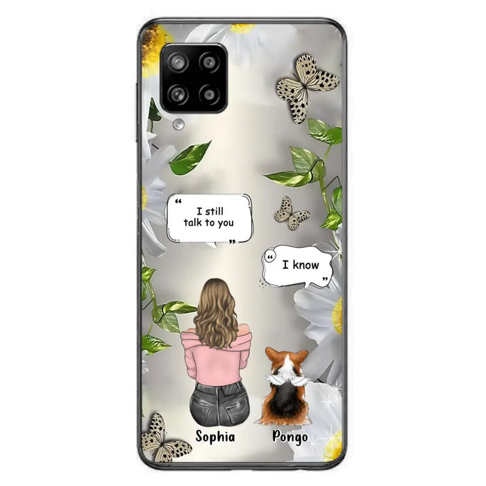 Personalized Memorial Dog Mom Phone Case - Up to 4 Dogs - Gift Idea for Dog Lovers/Owners  - I Still Talk To You - Case For iPhone/Samsung