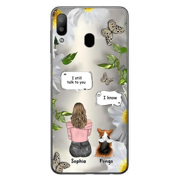 Personalized Memorial Dog Mom Phone Case - Up to 4 Dogs - Gift Idea for Dog Lovers/Owners  - I Still Talk To You - Case For iPhone/Samsung