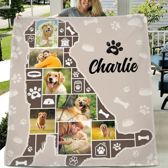 Personalized Dog Photo Fleece Throw Blanket & Quilt - Upload Photo - Gift Idea for Dog Lovers